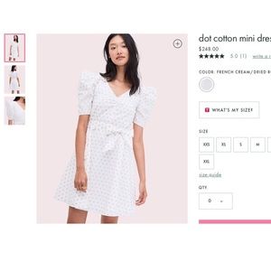 Kate Spade White and Pink Polka Dot Dress